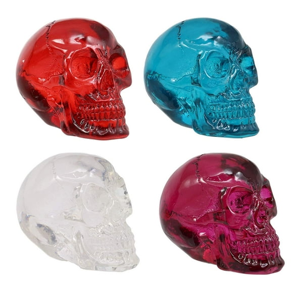 Red Purple Blue Clear Translucent Gazing Skull Miniature Figurine Acrylic Skulls