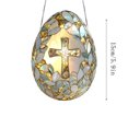 thumbnail image 3 of Wmhnj Atrapasueños de Pascua 2025, adorno de vitral para colgar en la ventana con diseño de conejo para sala de estar, jardn, coche, 6,3 pulgadas, 3 of 6