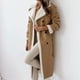 thumbnail image 5 of Parkas de manga larga para mujer, chaqueta polar grande, abrigo largo cálido, abrigo tipo suéter, abrigos de algodón para niñas, 5 of 9