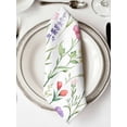 thumbnail image 2 of nqOlkjepod Spring Wildflowers Cloth Napkins Set of 6 Reusable Dinner Napkins, Farmhouse Botanical Floral Cocktail Napkin Washable Table Napkins for Wedding/Holiday Party/Baby Shower 20"x20", 2 of 8