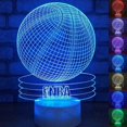 thumbnail image 1 of Basketball 3D Optical Illusion Acrylic Night Light Touch Switch 7 Color Change USB LED Desk Lamp, 1 of 5