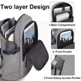 thumbnail image 5 of Mancro Laptop Backpack with Lock, Water Resistant Carry on Travel Backpack for Men and Women Fits 15.6 in Laptop, Gray, 5 of 6