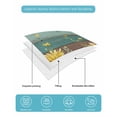 thumbnail image 5 of Quilts Twin-XL Size Bedding Set, Sunflower Lightweight Quilted Comforter, Summer Eucalyptus Botanical Floral Teal Brown Wood Soft Bedspread Coverlet with Pillow Covers for All Season, 68" x 98", 5 of 7