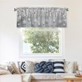 thumbnail image 7 of 1 Panel Winter Snowflakes Kitchen Valances for Window 54"x18" Christmas Falling Silver Snow Short Rod Pocket Xmas Tree Red Berry Curtain Valance for Bathroom Living Room Decor, 7 of 7