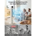 thumbnail image 3 of 35" Evaporative Air Cooler, 3-In-1 Swamp Cooler, Portable Air Conditioners No Windows Needed, 3 Speeds, 4 Ice Packs, 12H Timer, 80? Oscillation, Remote, AC Cooling Fan for Bedroom, Room, 3 of 6