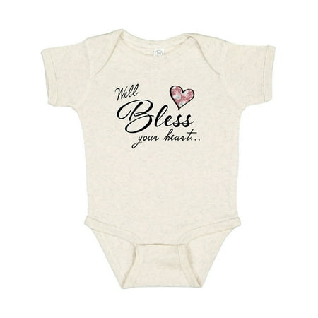 

Inktastic Well Bless your Heart with Floral Print Gift Baby Boy or Baby Girl Bodysuit