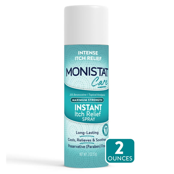 Monistat Instant Itch Relief Spray for Women, Maximum Strength Feminine Itch Care, 2 oz