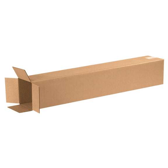 Box Partners Tall Corrugated Boxes 6" x 6" x 36" Kraft 25/Bundle 6636