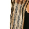 thumbnail image 4 of successthop Swim Cover Ups for Women Sun Protect Tassel Open Front Bathing Suit Stripe Swimwear Beach Swimsuit Gold, 4 of 5