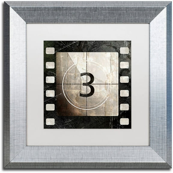 Trademark Fine Art "Vintage Countdown III" Canvas Art by Color Bakery White Matte, Silver Frame
