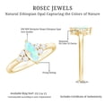 thumbnail image 5 of Rosec Jewels Natural Marquise Cut Ethiopian Opal Ring with Diamond, Elegant Ethiopian Opal Solitaire Ring for Women, 14K Yellow Gold, US 8.50, 5 of 9