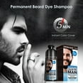 thumbnail image 4 of Beard Hair Color Shampoo for Men, Natural Permanent Beard Dye Shampoo, Colors Hair in Minutes, Long Lasting, 200ml, Black, 4 of 8