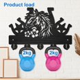 thumbnail image 4 of Horse Horseshoe Coat Rack Wall Mount Farmhouse Western Wood Key Hooks for Wall 11.8×7.9inch Black Key Holder Hanger Rustic Style Wall Art Decor 5 Alloy Hooks for Gift Farm Hallway Entryway, 4 of 9