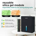 thumbnail image 5 of SereneLife 91 Oz Quiet Home Dehumidifier with Drying Base – Smart Humidity Control, Timer & Sleep Mode, Ideal for Bedroom, Bathroom & Basement, Up to 1200 Sq Ft Coverage (Black, 9 x 6 x 13 In), 5 of 7