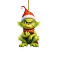 thumbnail image 1 of Decoración navideña Suministros para manualidades Árbol de Navidad Diseños de dibujos animados Monstruo verde Adornos colgantes Decoraciones, 1 of 4