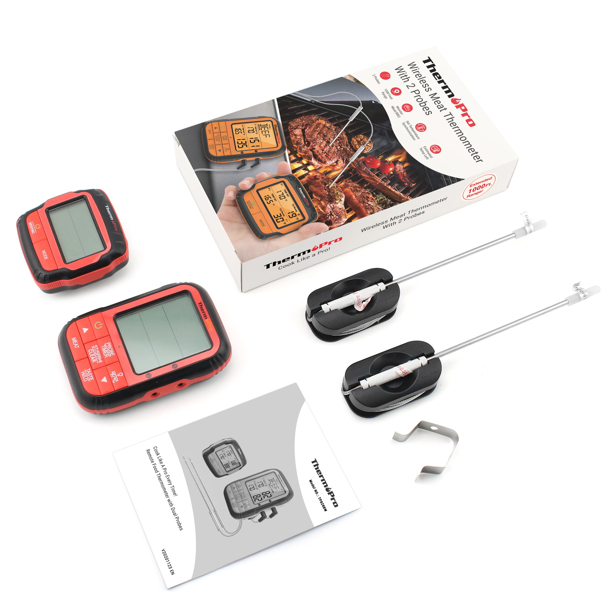 Therm🔥Pro TP828BW Wireless Meat Thermometer Probe Thermopro
