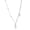 Rhodium plated, variant on Trendy Stylish Half Paperclip and Beaded Chain with Freshwater Pearl 16+2” Designer Necklace 14K Gold Plated Sterling Silver Jewelry for Women or Teens