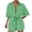 Green, variant on Qiopertar Women's Stripe Lapel Cardigan Button Mid Sleeve Belt Jumpsuit Shorts Casual Comfy Elastic Waist with Pockets Spring Summer Beach Vacation Fashion Romper, Blue XL