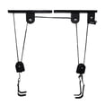 thumbnail image 1 of Ceiling-Mounted Bike Hoist Storage Rack with Pulley System - Heavy-Duty Steel & ABS Construction, 44lbs Weight Capacity, 49.2ft Hanging Rope for Garage Organization - Compatible with Mountain, Road,, 1 of 7
