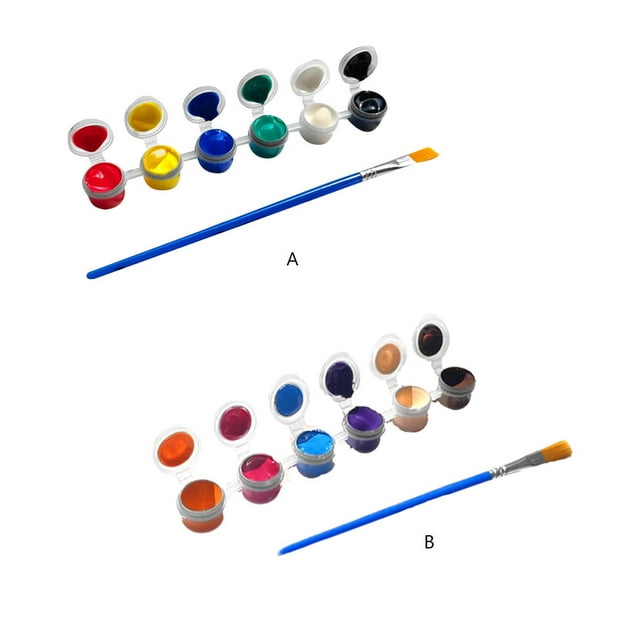 stanreset 1/2/3/5 Colors Acrylic Set Paintbrushes 2ml Washable Fluorescent Coloring Tools Children Kids Drawing DIY Accessories Parts 2mlA 1 Pc
