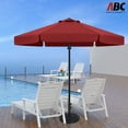thumbnail image 3 of ABCCANOPY 7.5ft Outdoor Market Hand Push Patio Umbrella With Hanging Edge,12+Colors, Burgundy, 3 of 8