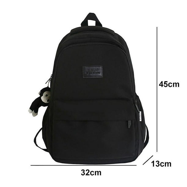 High School Backpack Student Simple Style Waterproof Nylon