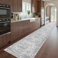 thumbnail image 3 of Roxstand 2'x12' Washable Runner Rug, Vintage Distressed Hallway Entrance Kitchen Rugs, Non Slip Stain Resistant Farmhouse Rug, Grey, 3 of 8