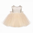 thumbnail image 4 of mgoYE Girls Party Dress Flower Girl Dress Kids Satin Tulle Wedding Guest Party Birthday Bridesmaid Communion Pageant Prom Ball Gown Maxi(Rose Gold,3-4 Years), 4 of 4
