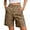 Khaki, variant on Gunia Plus Size Women'S Hiking Shorts Casual Bermuda Shorts With Pocket Relaxed Fit Summer Cargo Shorts White 2Xl