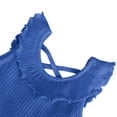 thumbnail image 4 of Djtdsds Toddler Girls Ruffle Tank Top Back Ribbed Sleeveless Shirt Size:1-2 Years, 4 of 5