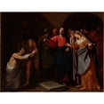 thumbnail image 3 of Andrea Vaccaro 14x12 Black Modern Framed Museum Art Print Titled - The Raising of Lazarus (1640), 3 of 5
