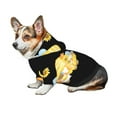 thumbnail image 7 of Fotbe Bee Happy Sunflower Gnomes Print Small Dog Sweater Hoodies Pet Grey Hooded Soft Fleece Sweatshirts with Pocket Fall Winter Puppy Cat Sweaters Warm Clothes-Small, 7 of 7