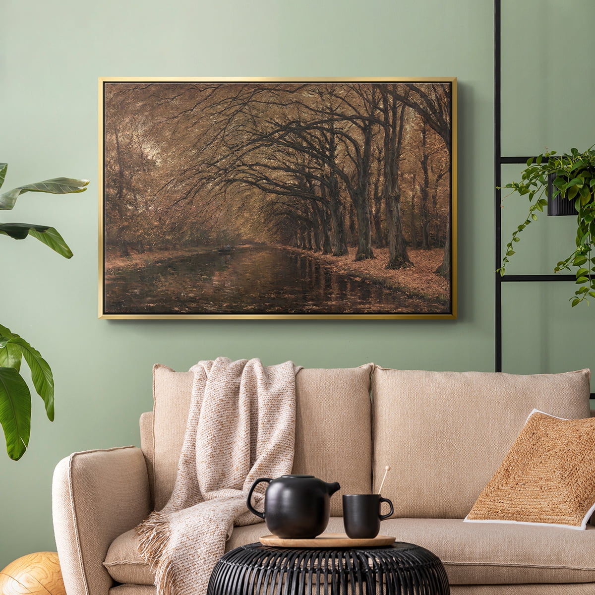 Vintage Landscape-CCCXXXII By Wexford Home Framed in Gold Wood Gallery Wrapped Canvas 17 in. x 25 in.
