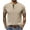 Khaki, variant on COOFANDY Men Short Sleeve Casual T Shirt Basic Solid Button Henley Daily Shirt with Pocket