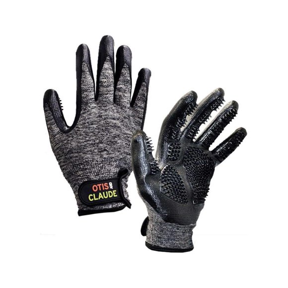 Guantes de aseo para mascotas Otis y Claude con correa ajustable