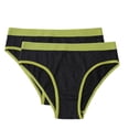 thumbnail image 2 of Bxsruta Women's Plus Size Seamless Low Waisted Period Panties with Geometric Design, 2 Pack for Everyday Comfort, 2 of 7