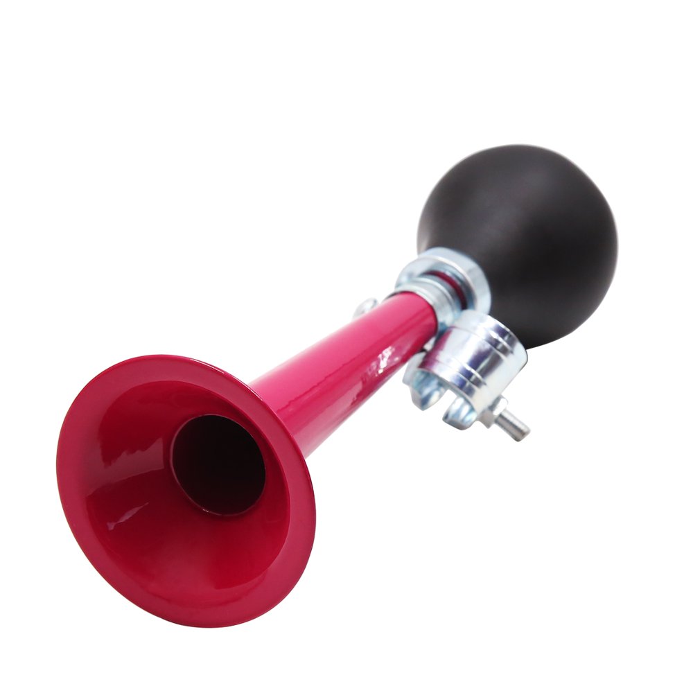 Bicycle Bike Rose Red Air Horn Hooter Bugle Squeeze Rubber Bulb Trumpet