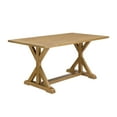 thumbnail image 2 of Better Homes & Gardens Modern 62 in Rectangle Solid Wood Dining Table, Light Honey, 2 of 9