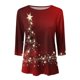 thumbnail image 4 of Pntutb - Camiseta holgada con estampado de moda para mujer, blusa de manga 3/4, cuello redondo, tops casuales Pntutb Pntutb-1913, 4 of 4