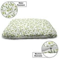 thumbnail image 3 of Green Abstract Pet Bed, Repeating Olive Pattern Vintage Pastel Colored Simplistic Design Leaves Print, Resistant Pad for Dogs and Cats Cushion with Removable Cover, 24" x 39", White, by Ambesonne, 3 of 4