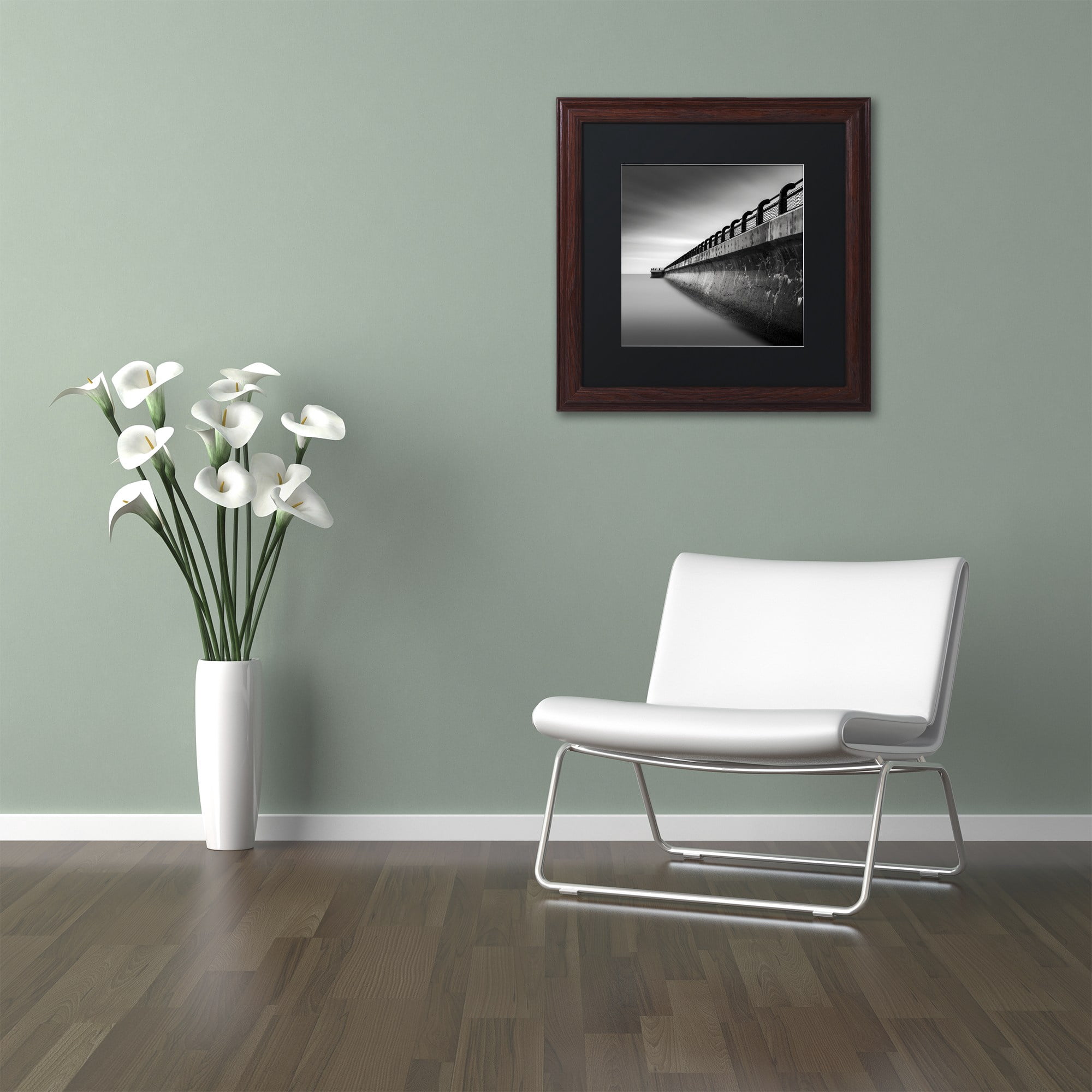 Dave MacVicar 'Water Works 2' Black Matted Framed Art