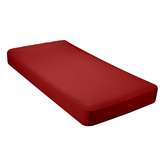 The Great American Store- 600 TC CottonPack of 4 Fitted Sheet / Bottom Sheet 12 Inch Deep Pocket (Solid Burgundy, Full XL) - ALL ROUND ELASTIC FOR PERFECT FIT
