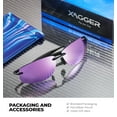thumbnail image 2 of Xagger Polarized Rimless Driving Sunglasses for Men Metal Frame Anti-Glare UV400 Protection Sun Glasses, 2 of 6