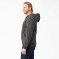 thumbnail image 4 of Sudadera con capucha Dickies de polar con cierre completo, gris jaspeado oscuro, 3XL, 4 of 7