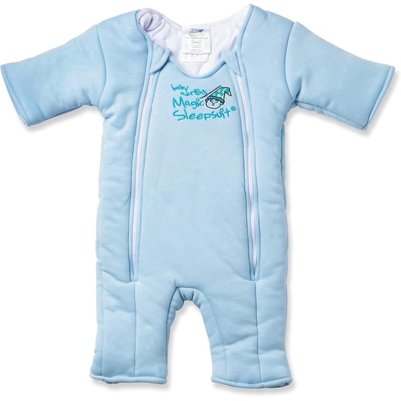 HALO Microfleece Baby Transition Swaddle - Baby Sleep Suit - Blue - 6-9 Months