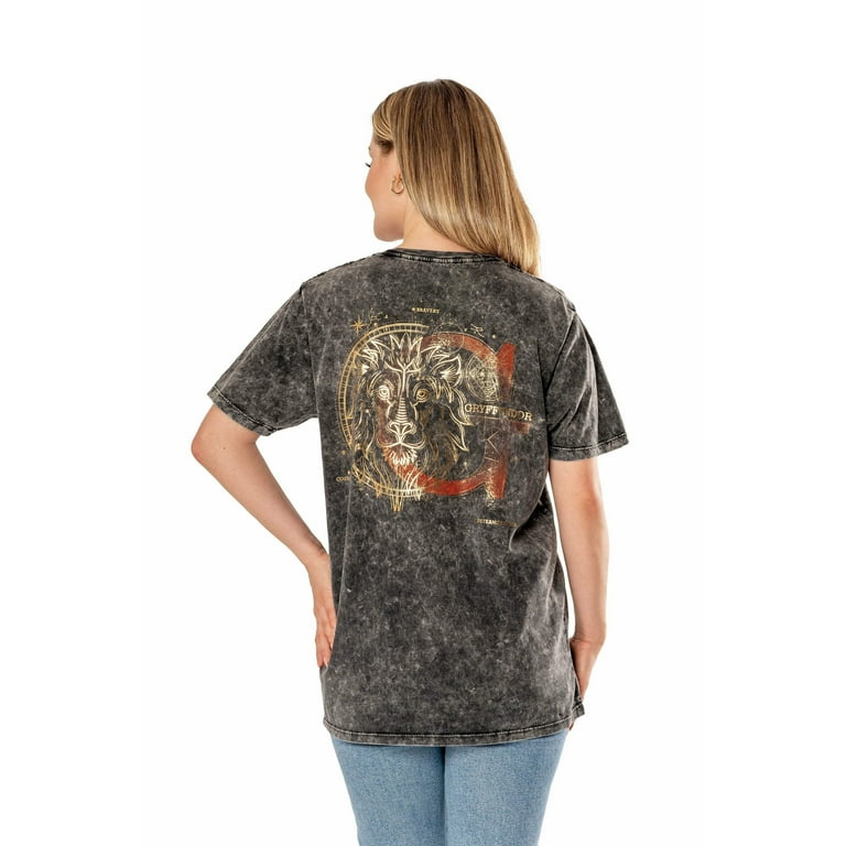 Gryffindor Acid Wash Harry Potter Unisex T-Shirt Adult Gryffindor Acid Wash Harry Potter Unisex T-Shirt Adult