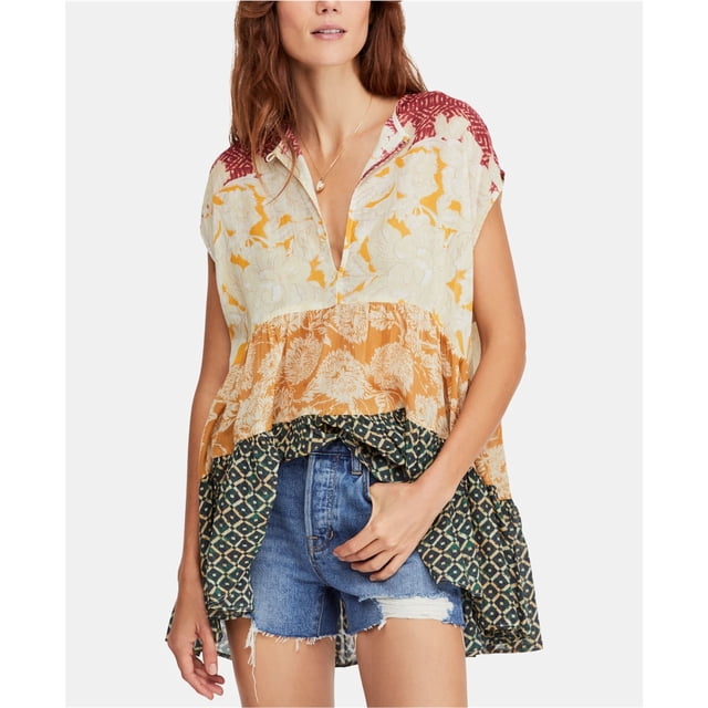 Blusa Free People Gotta Have You T?nica para Mujer Amarillo Grande