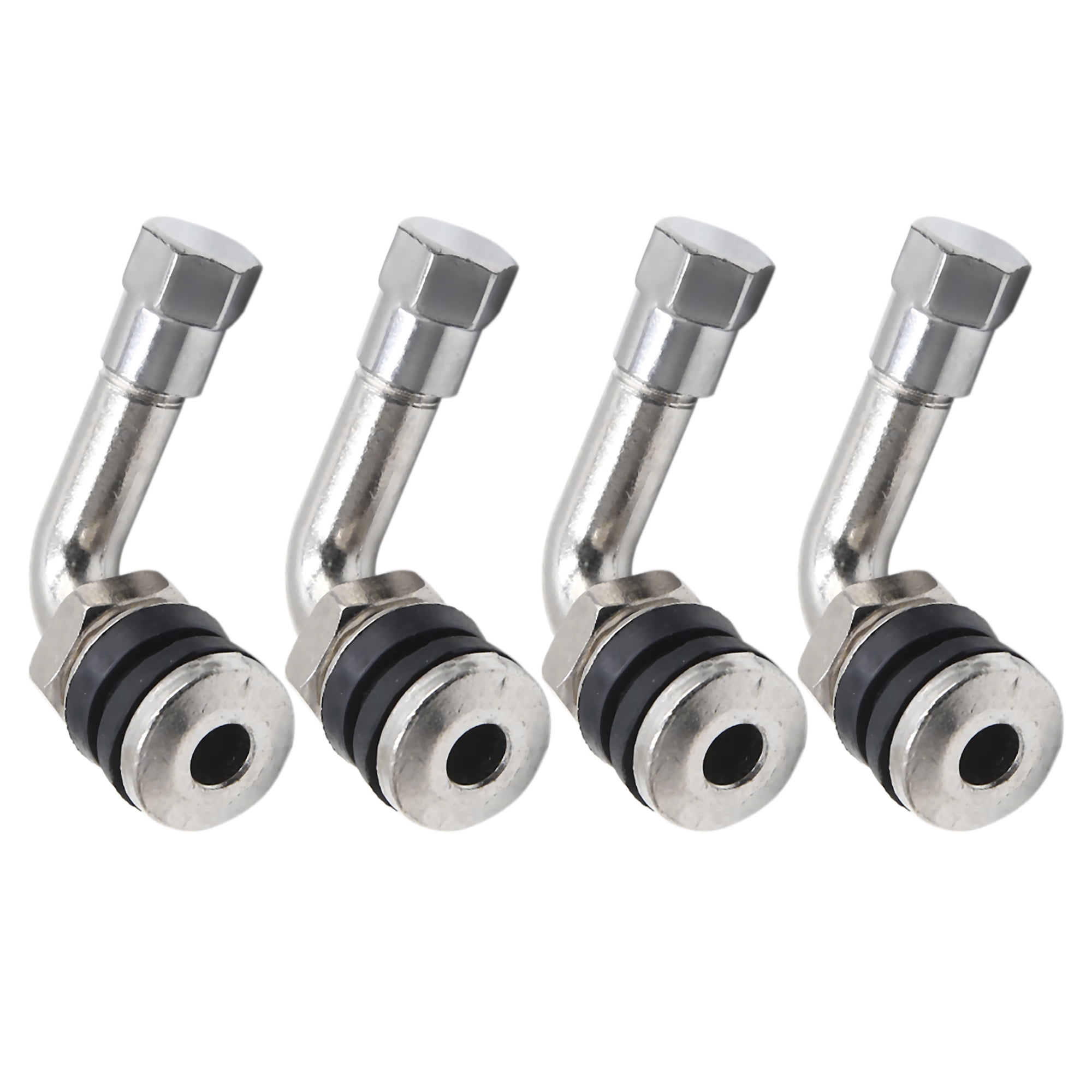 4pcs Silver Tone 90 Degree Automotive Tubeless Wheel Tyre Tire Valve