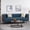 Navy Blue, variant on 90" Tufted Waffle Stitch Big Sofa, Soft Couch with Smooth Upholstery, Furniture Couch with Sturdy Rubberwood Frame for living room apartment, Navy Blue
