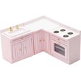 thumbnail image 1 of Wooden dollhouse furniture set kitchen room, 1:12 scale dollhouse furniture, dollhouse toys miniature dollhouse accessories, theater furniture, 1 of 4